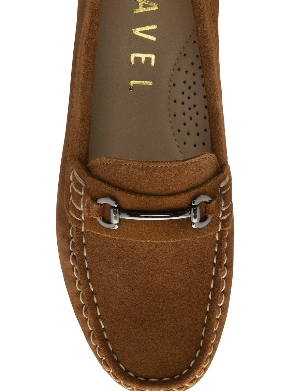 Marron - Mocassins plats Ravel en daim