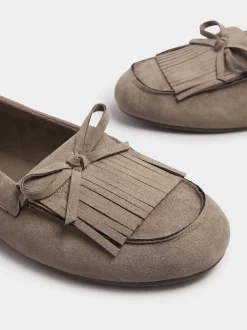 Marron - Mocassins Yours Curve à franges extra larges