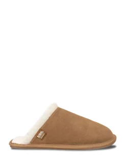 Marron - Mules Totes Isotoner en daim véritable pour femme avec déperlant