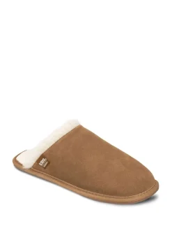 Marron - Mules Totes Isotoner en daim véritable pour femme avec déperlant