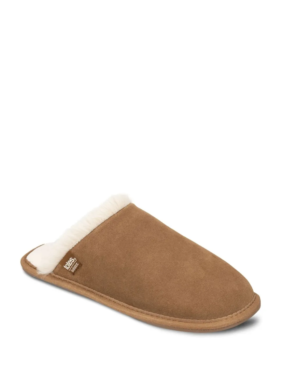 Marron - Mules Totes Isotoner en daim véritable pour femme avec déperlant