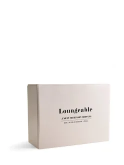 Marron - Mules tressées Loungeable Platform en peau de mouton véritable