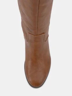 Marron - Novo Bottes Giovanna à talon carré