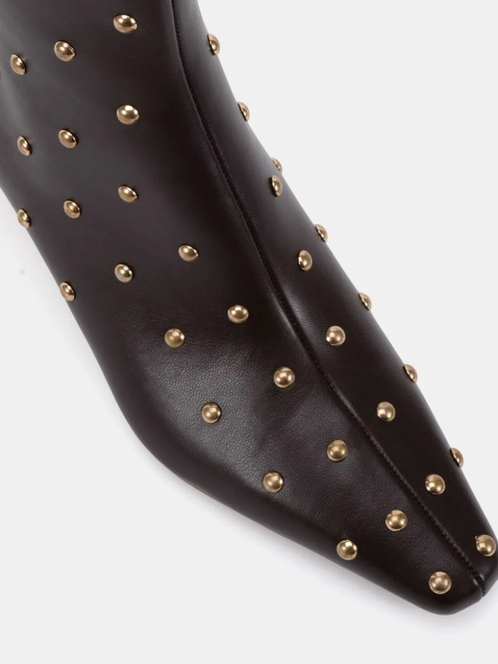 Marron - Novo bottines Kiki cloutées à talon bas