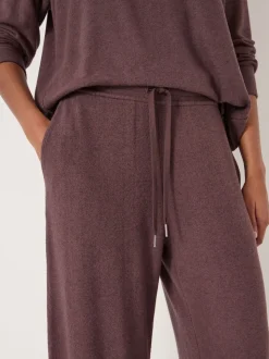 Marron - Pantalon de jogging large Hush Elle super doux