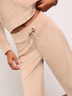 Marron - Pantalon de jogging Lipsy Ample décontracté en velours brodé