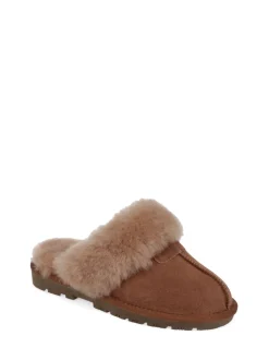 Marron - Pavers Chaussons doublés en peau de mouton