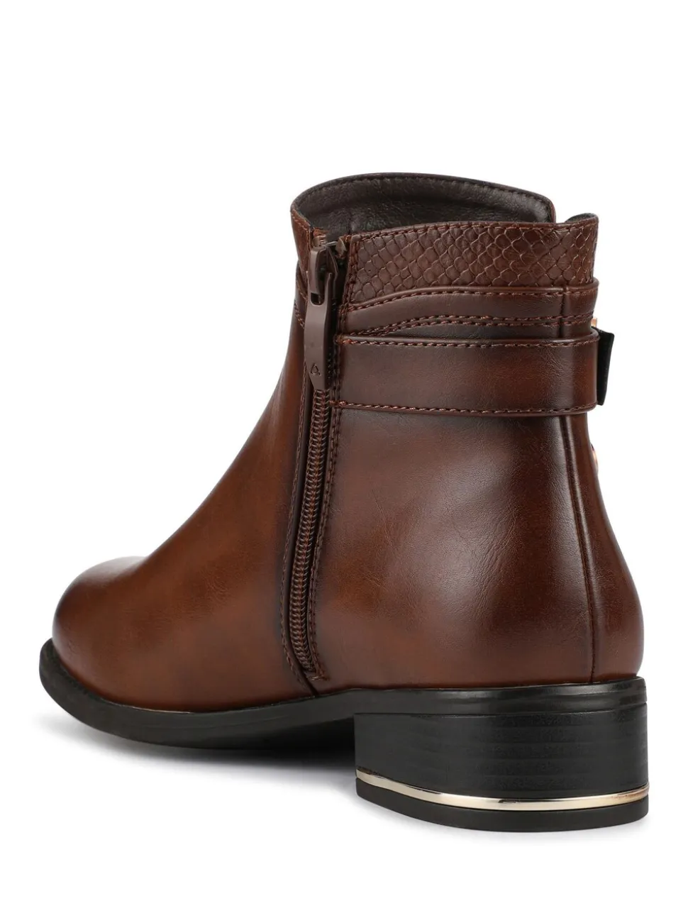 Marron - Pavers Ladies Ankle Bottes Smart