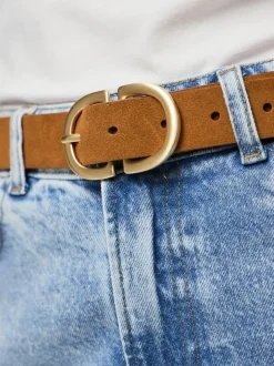 Marron - Pieces Ceinture à boucle en daim