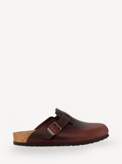 Marron - Sabots Birkenstock Boston Oil en cuir