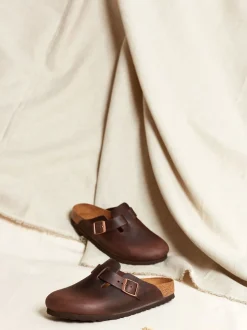 Marron - Sabots Birkenstock Boston Oil en cuir