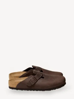 Marron - Sabots Birkenstock Boston Oil en cuir