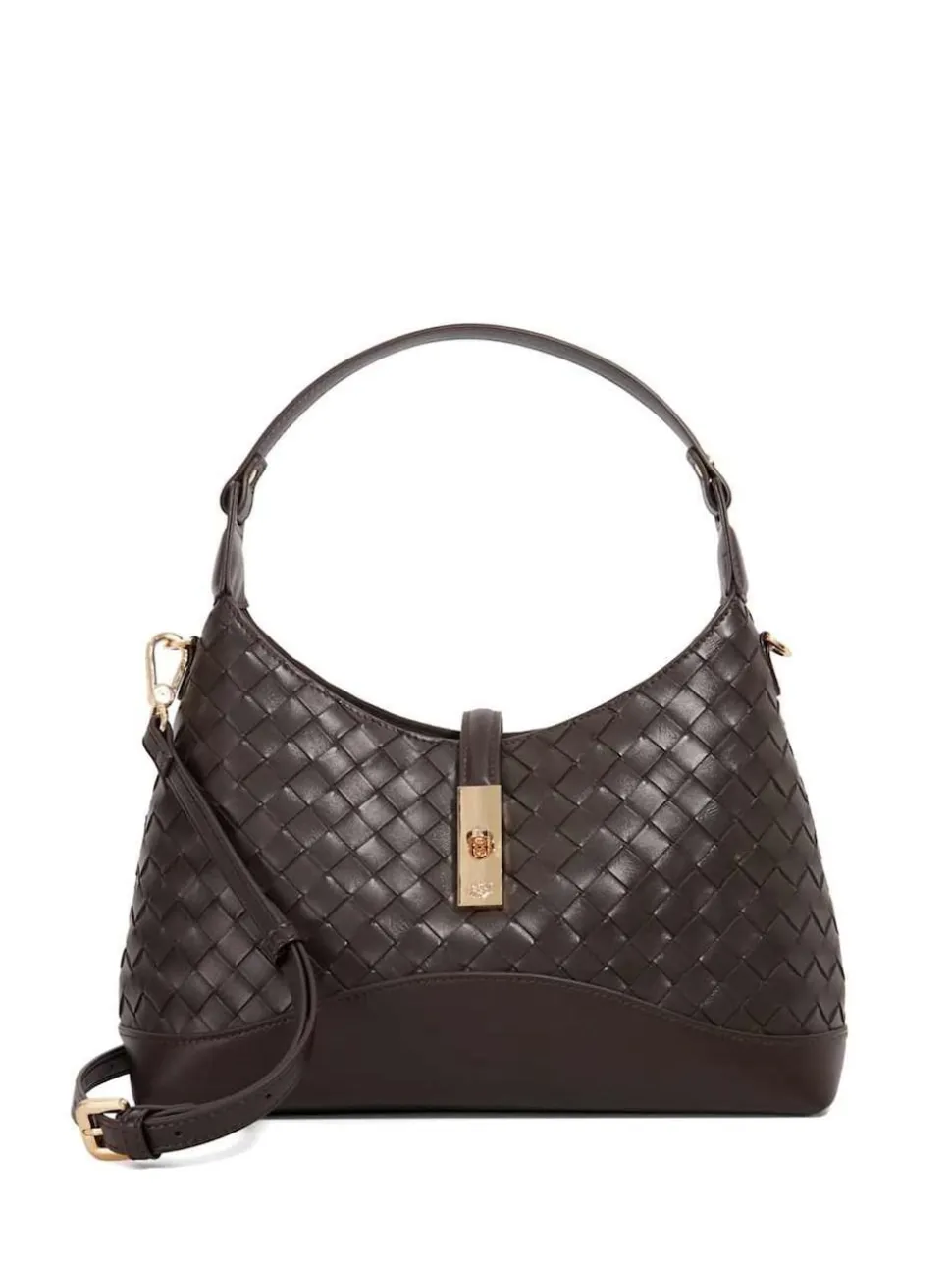 Marron - Sac à bandoulière Dune London Dorset Medium Turnlock