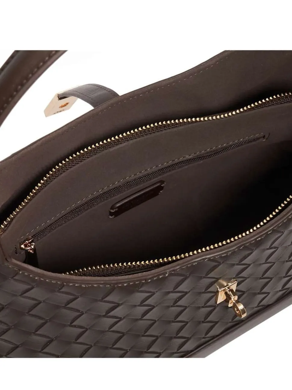 Marron - Sac à bandoulière Dune London Dorset Medium Turnlock