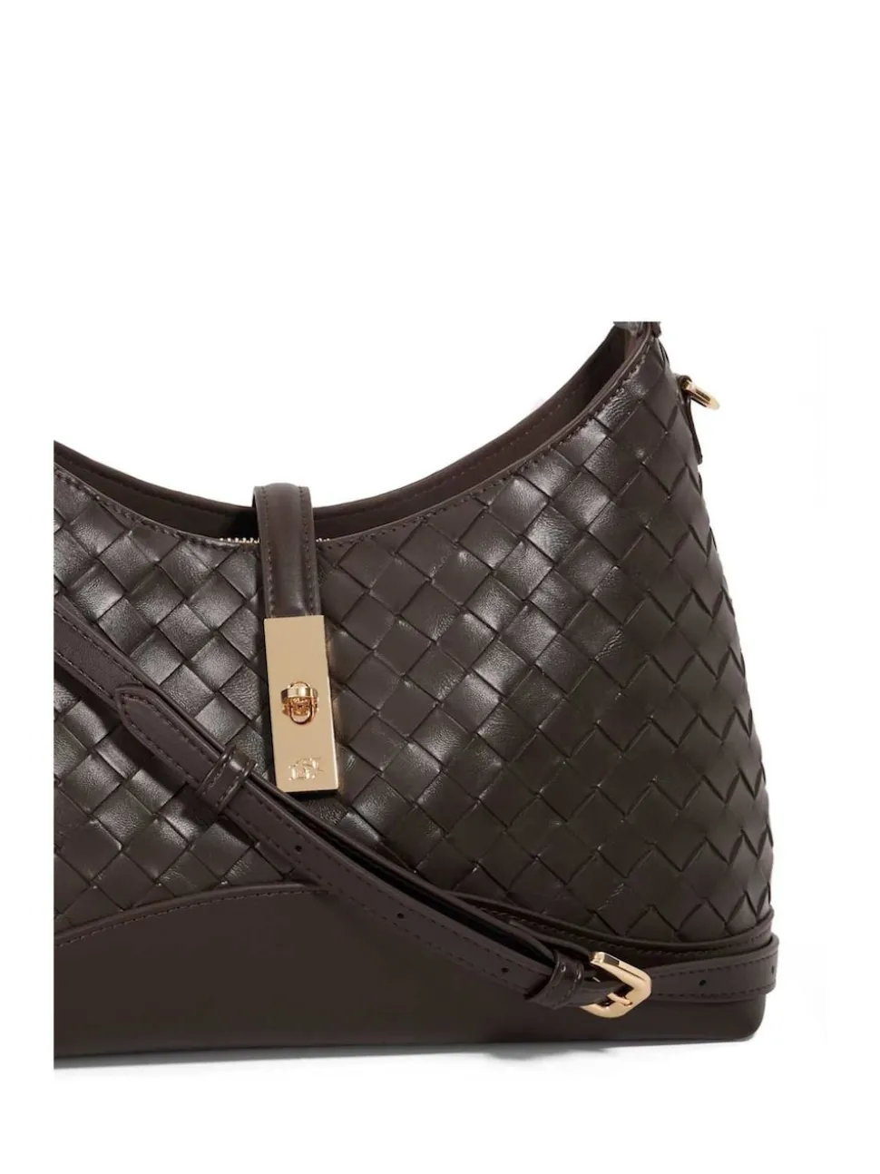Marron - Sac à bandoulière Dune London Dorset Medium Turnlock