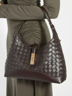 Marron - Sac à bandoulière Dune London Dorset Medium Turnlock