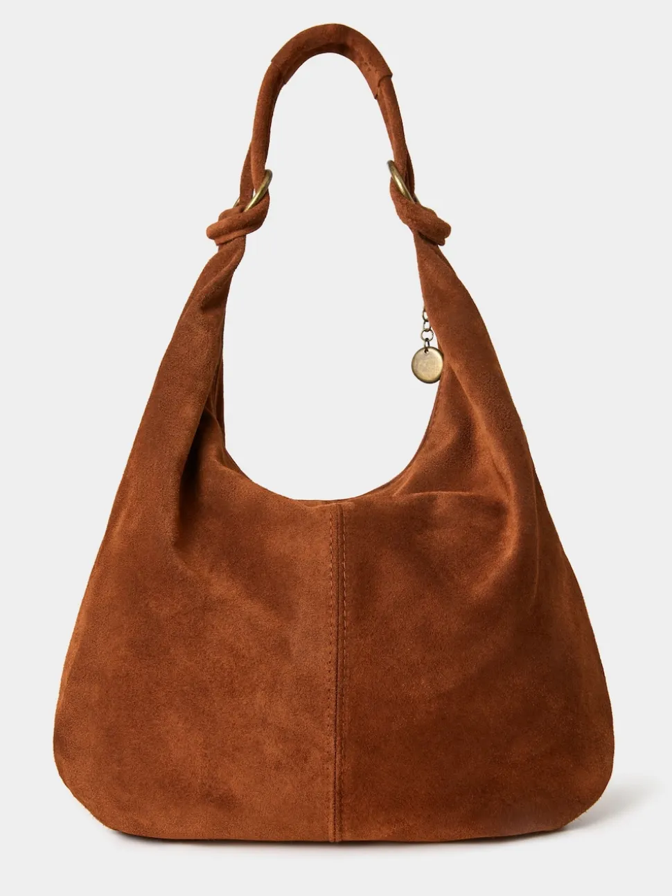 Marron - Sac hobo d’hiver en daim italien noué Joe Browns noué