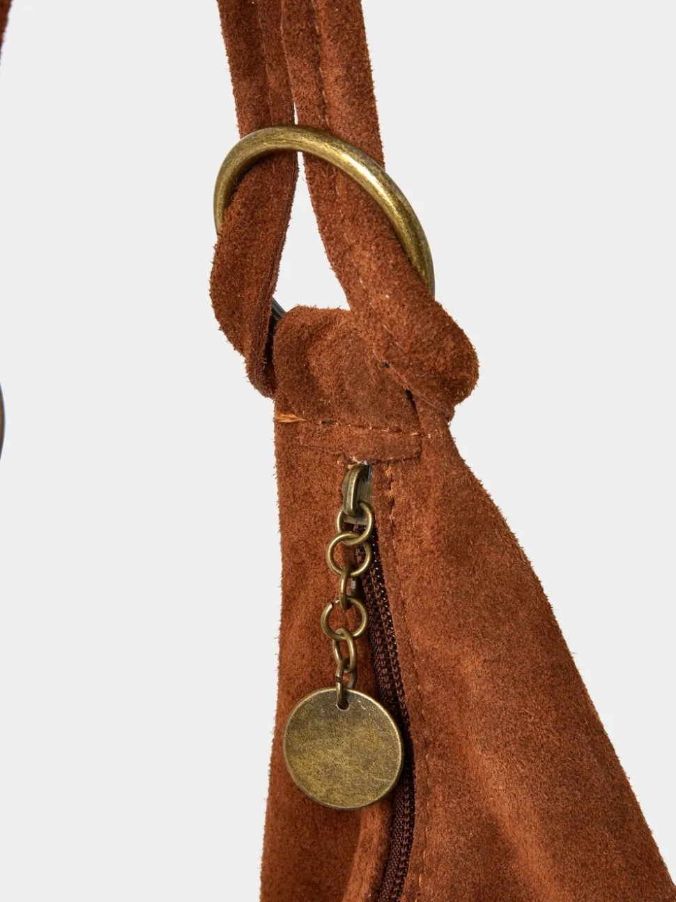 Marron - Sac hobo d’hiver en daim italien noué Joe Browns noué