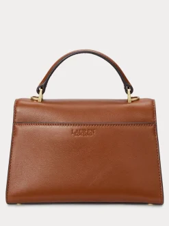 Marron - Sacoche Lauren Ralph Lauren Farrah en cuir à poignée supérieure