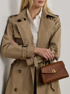 Marron - Sacoche Lauren Ralph Lauren Farrah en cuir à poignée supérieure