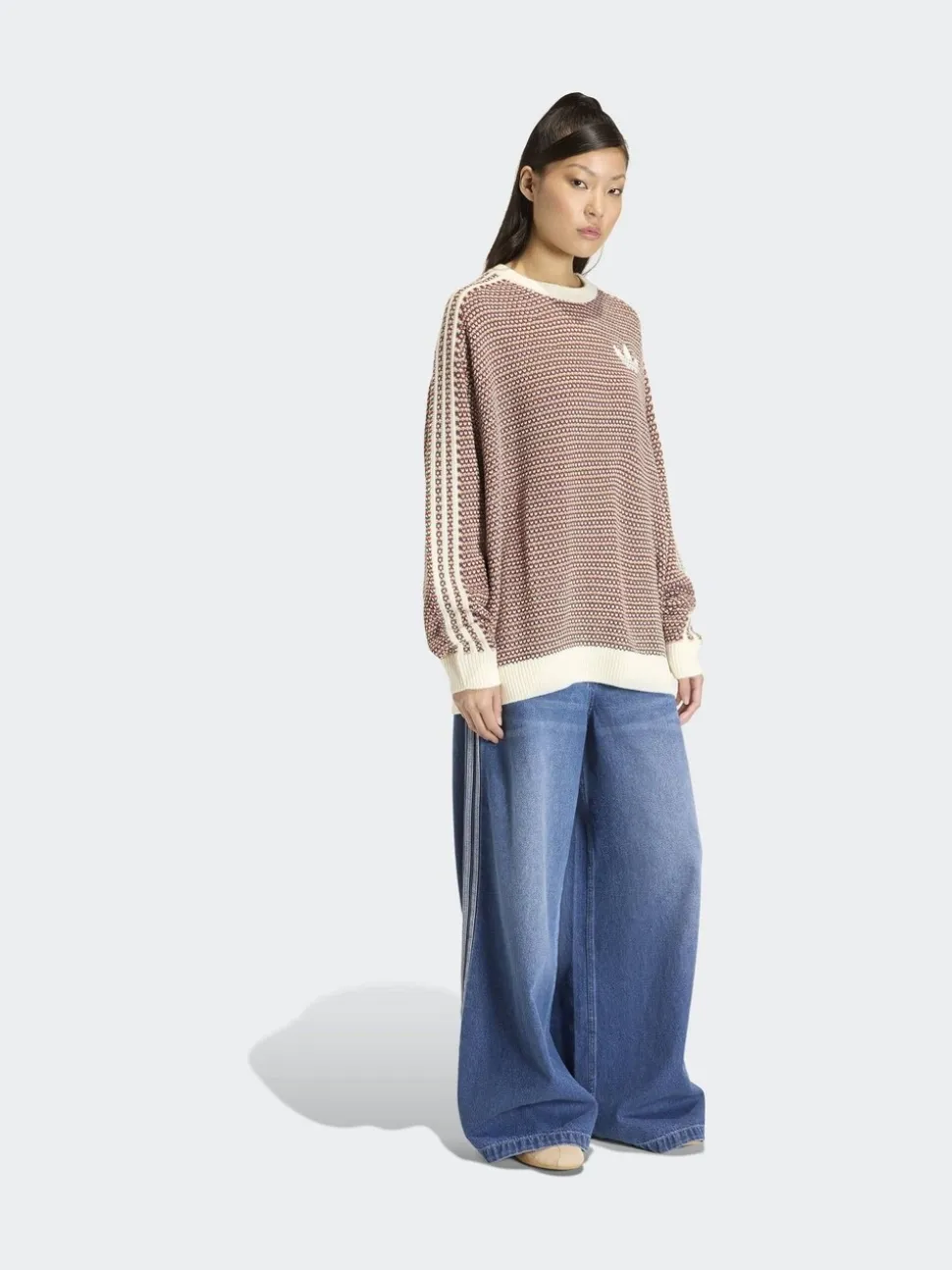 Marron - Sweat-shirt Adidas Original Holiday Pack en maille