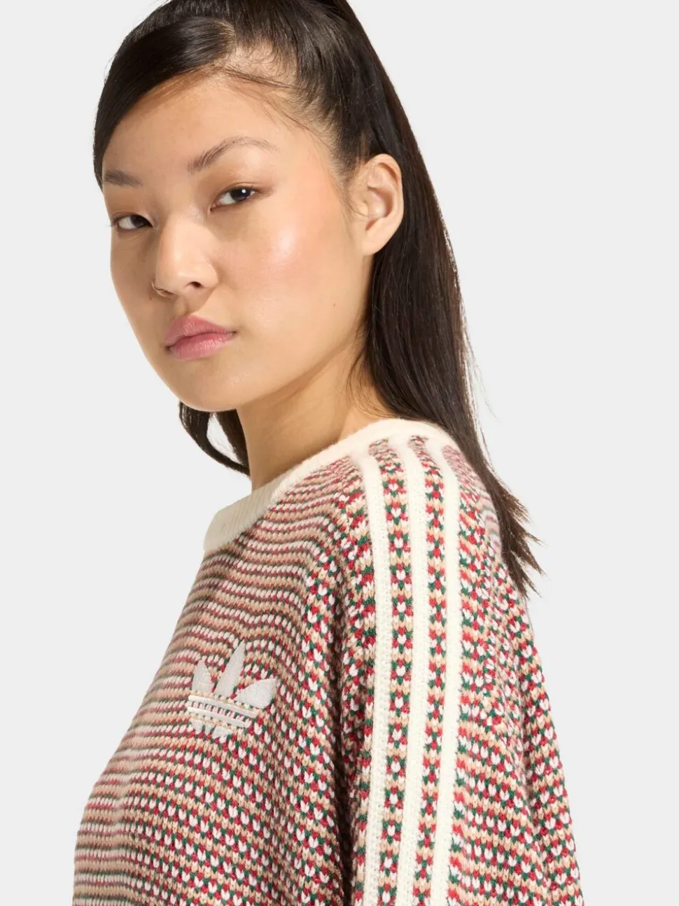 Marron - Sweat-shirt Adidas Original Holiday Pack en maille