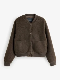 Marron - Threadbare Borg aviateur imitation peau de mouton