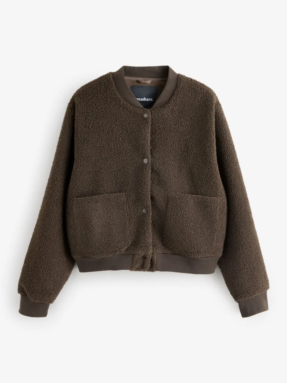 Marron - Threadbare Borg aviateur imitation peau de mouton