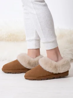 Marron - Totes Ladies Isotoner Real Suede chaussons Slippers