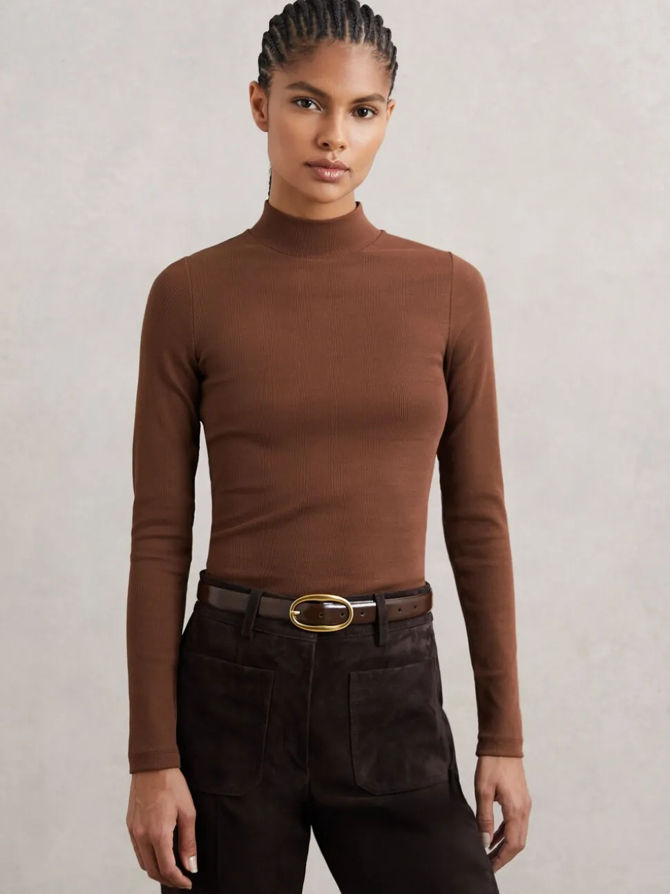 Marron - T-shirt Reiss Polly
