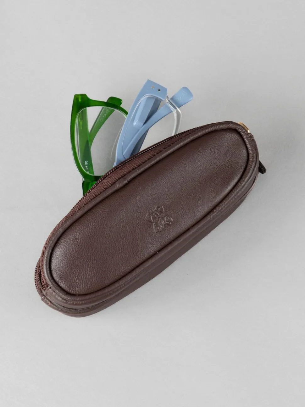 Marron - Étui Lakeland en cuir à deux verres
