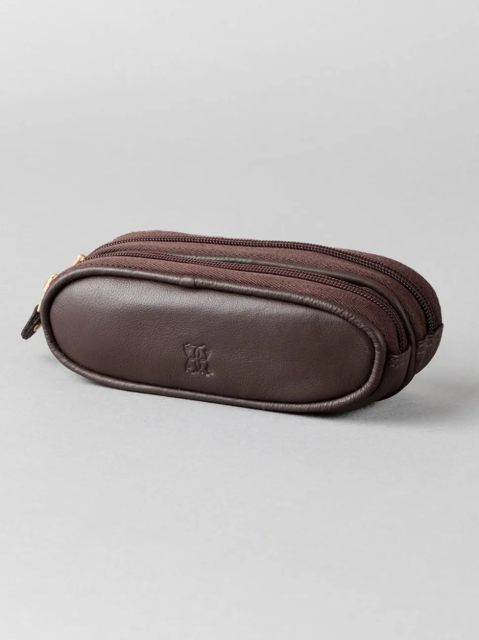 Marron - Étui Lakeland en cuir à deux verres