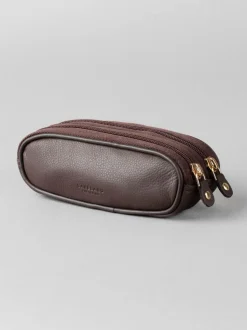Marron - Étui Lakeland en cuir à deux verres