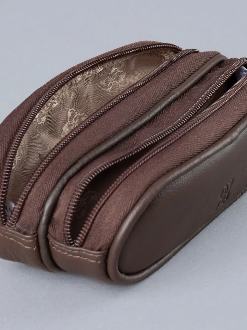 Marron - Étui Lakeland en cuir à deux verres