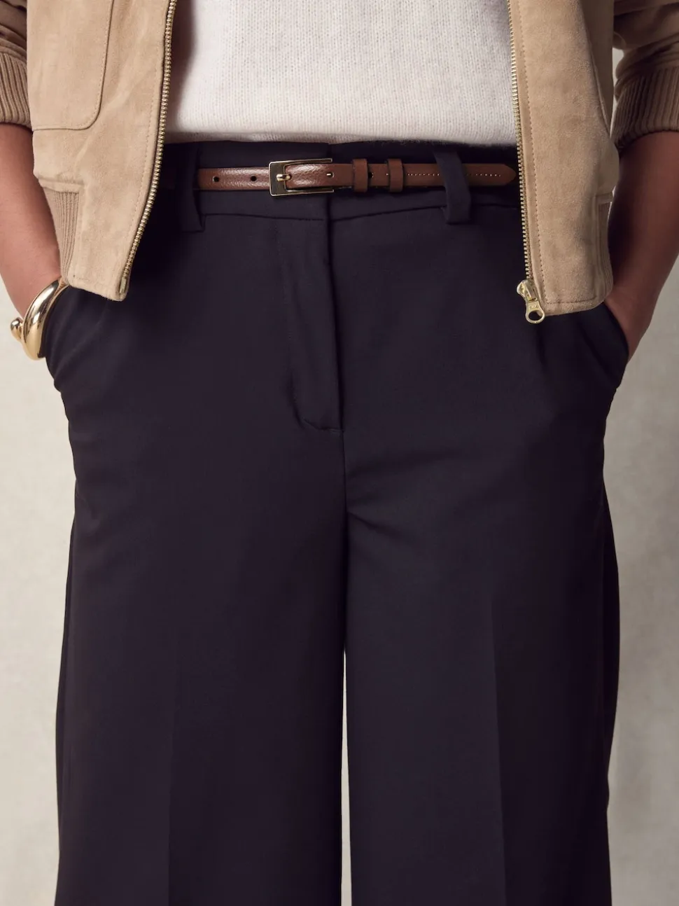 Marron café - Ceinture N. Premium Skinny Made In Italie en Cuir