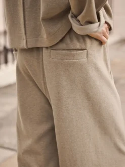 Marron café - Pantalons coupe ballon à finition brossée douce