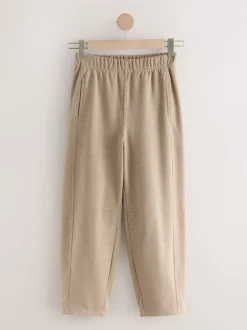 Marron café - Pantalons coupe ballon à finition brossée douce