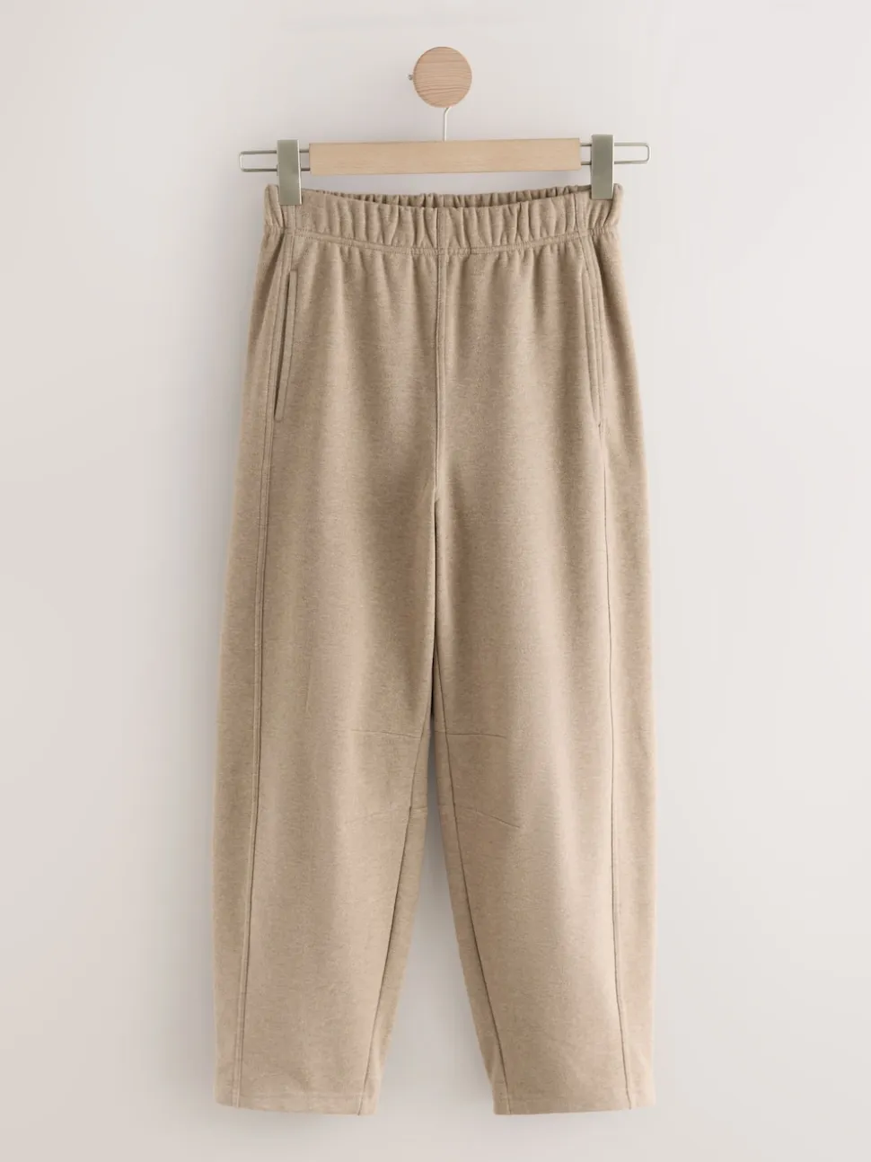 Marron café - Pantalons coupe ballon à finition brossée douce