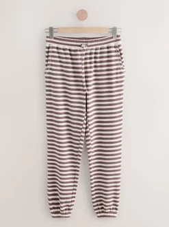 Marron café à rayure - Lot de 2 pyjamas à manches longues gaufrés confortables