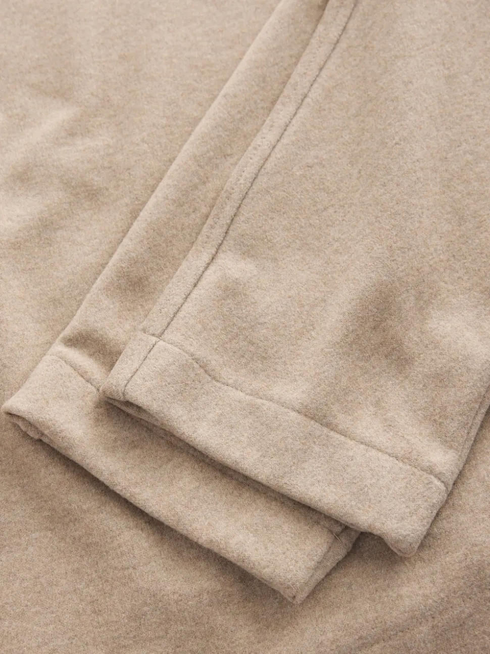 Marron café - Sweat-shirt à manches longues à col souple avec finition brossée douce
