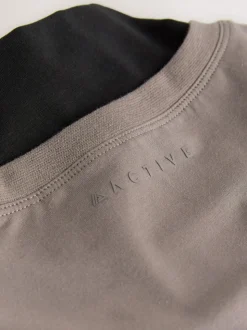 Marron café - T-shirt Active à manches longues modeste
