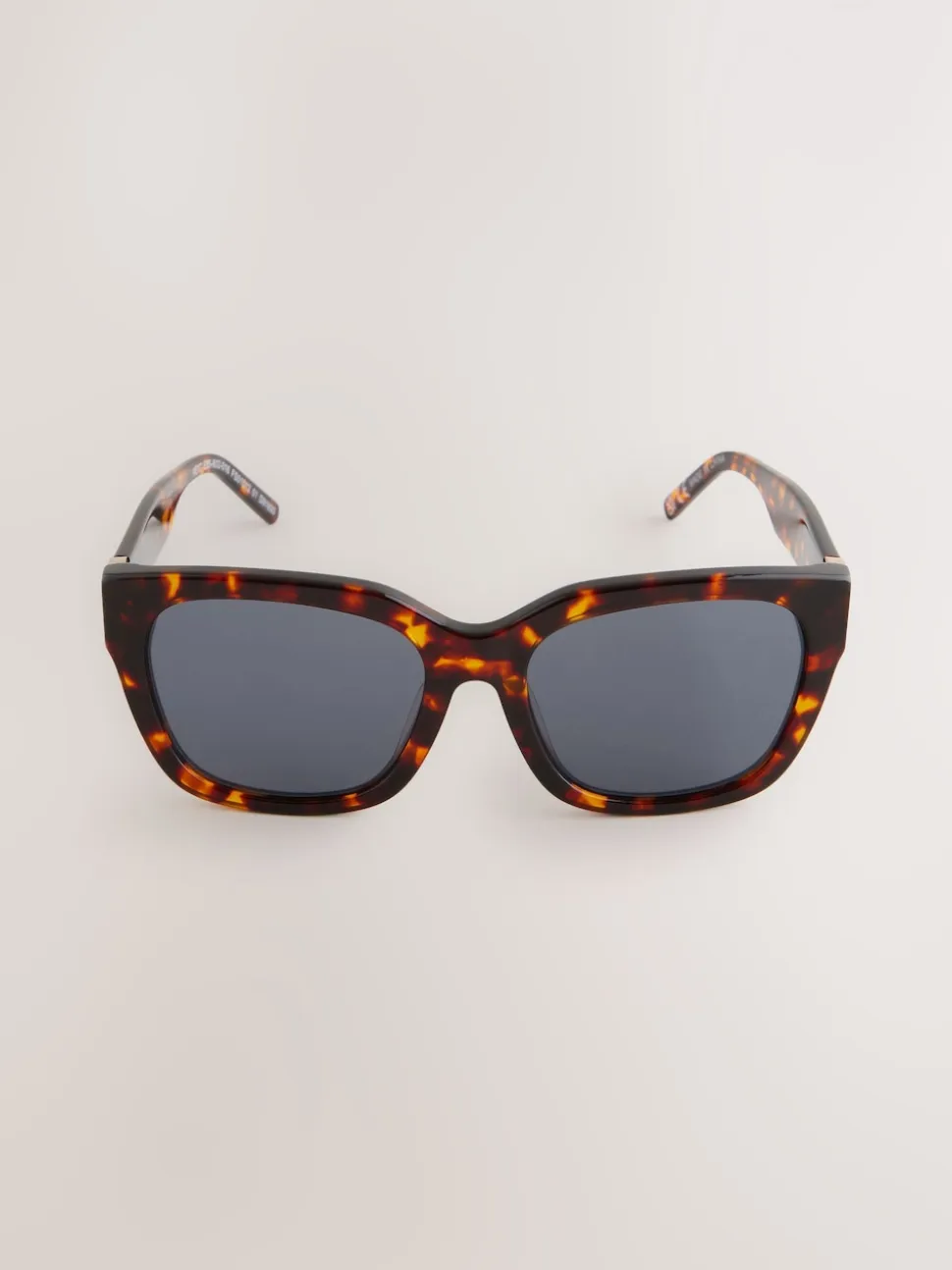 Marron écaille de tortue - Lunettes de soleil carrées en acétate