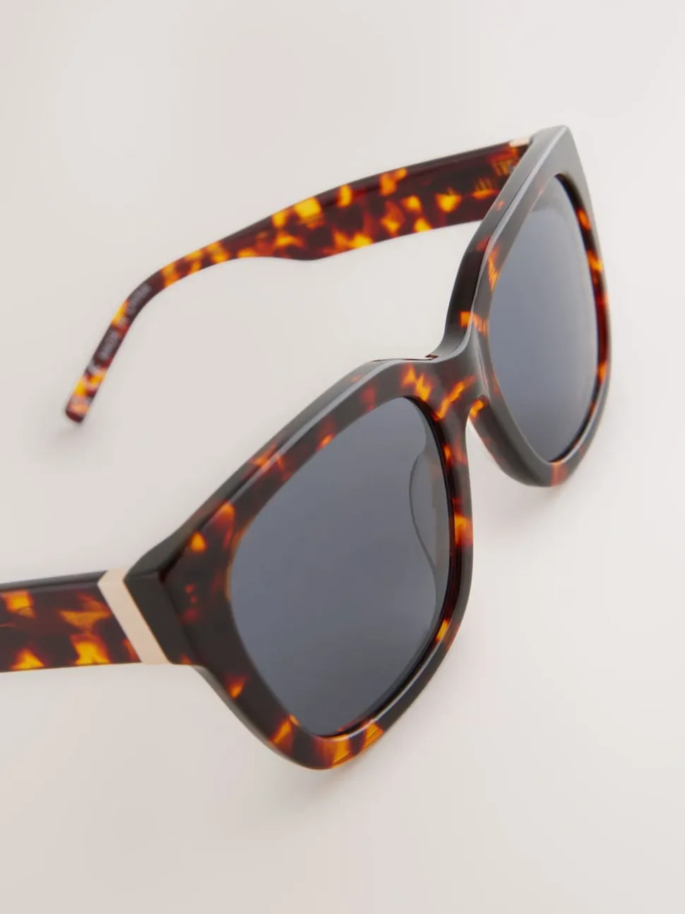 Marron écaille de tortue - Lunettes de soleil carrées en acétate