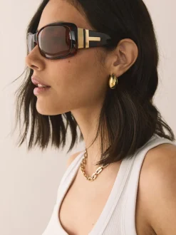 Marron écaille de tortue - Lunettes de soleil enveloppantes