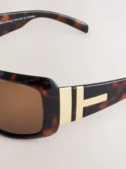 Marron écaille de tortue - Lunettes de soleil enveloppantes