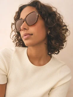 Marron écaille de tortue - Lunettes de soleil XL