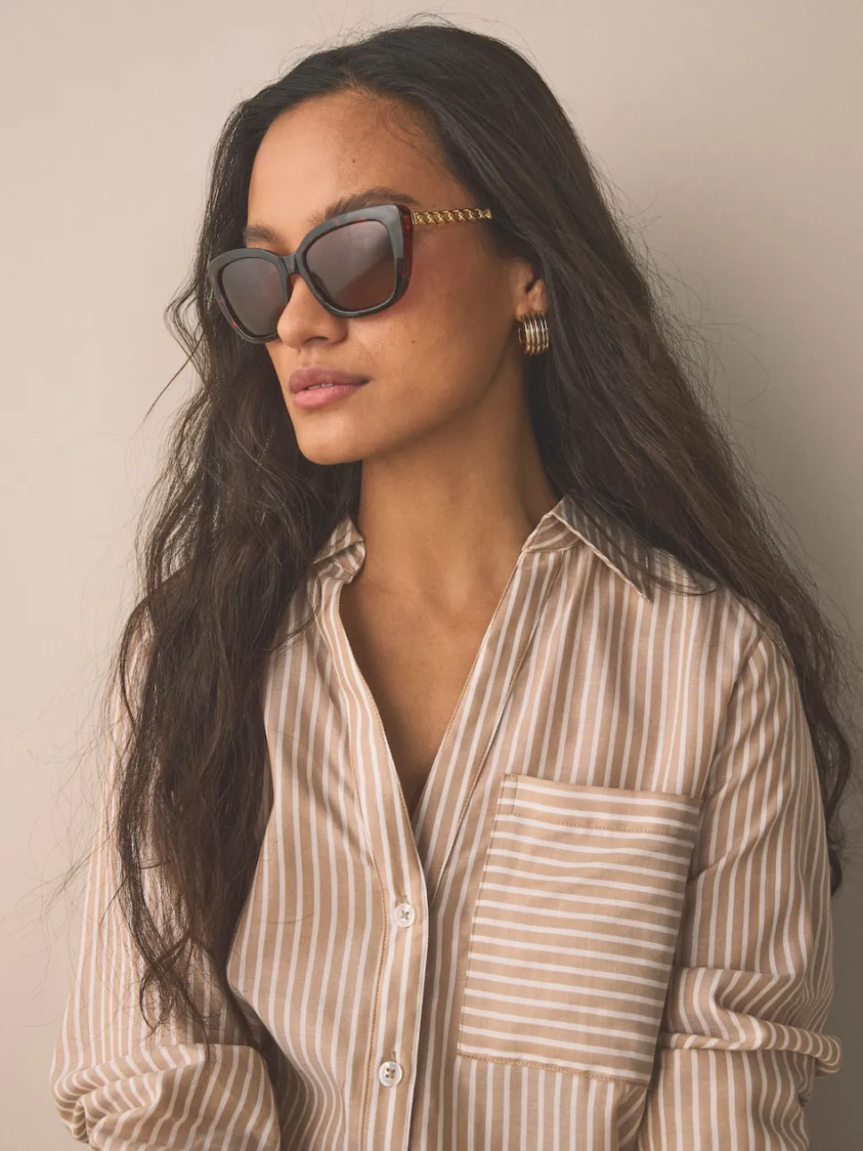 Marron écaille de tortue - Lunettes de soleil Chain Arm