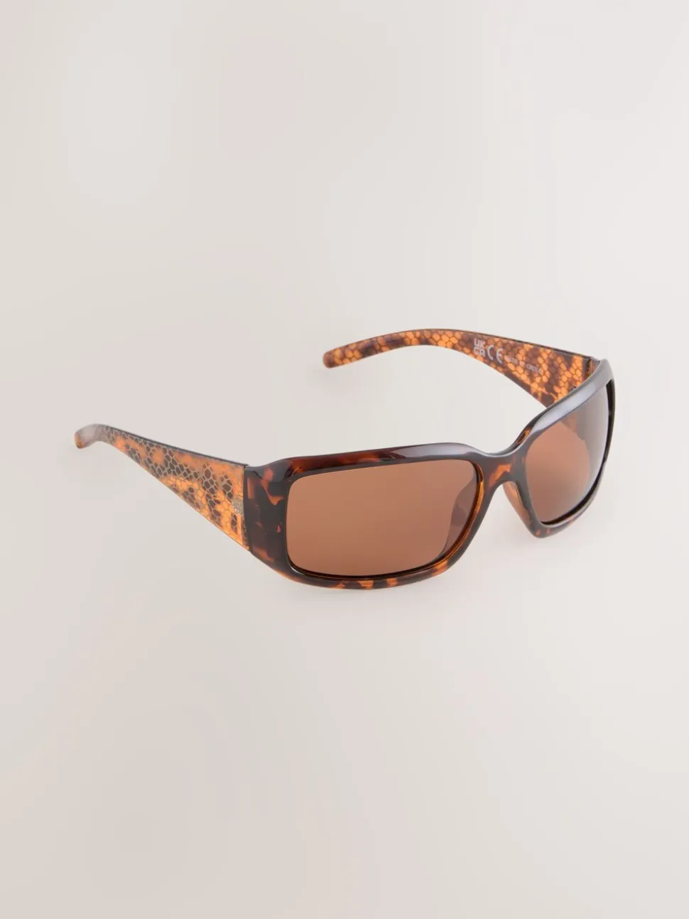 Marron écaille de tortue - Lunettes de soleil enveloppantes