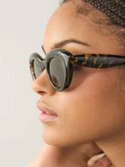 Marron écaille de tortue - Lunettes de soleil ovales