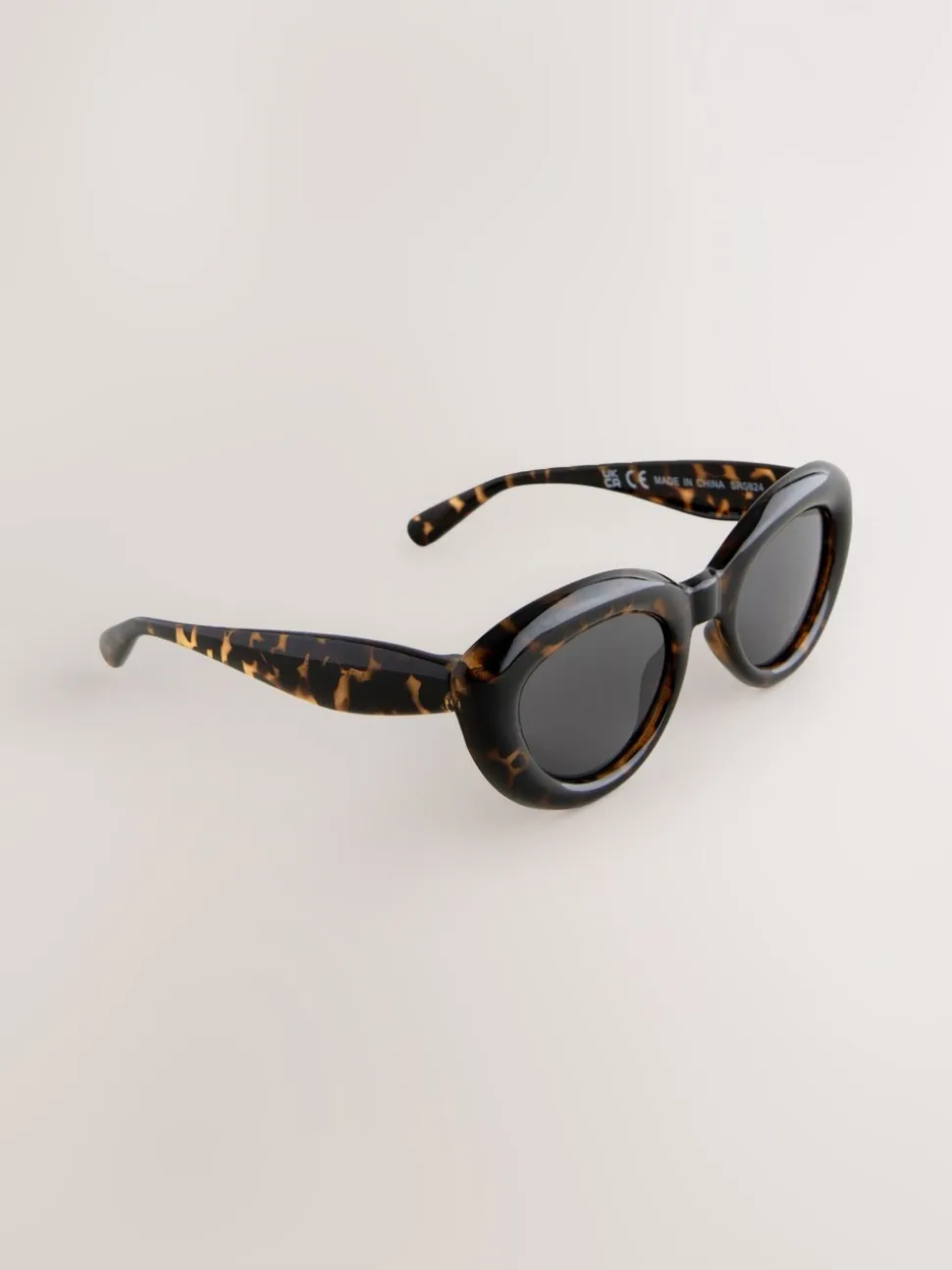 Marron écaille de tortue - Lunettes de soleil ovales